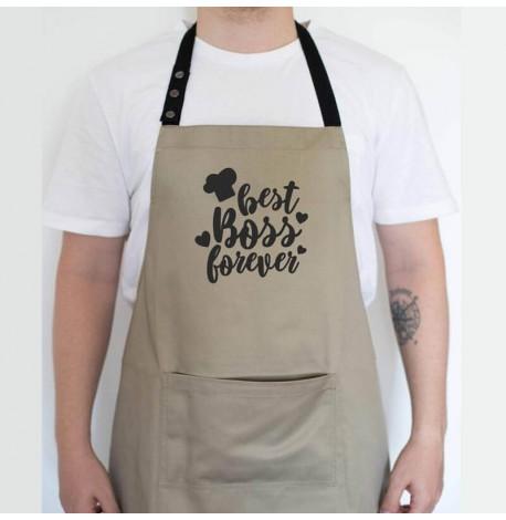 Фартук Best boss (бежевый)