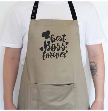 Фартук Best boss (бежевый)