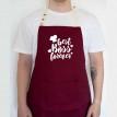 Фартук Best boss (бордовый)