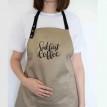 Фартук But first coffee (бежевый)