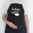 Фартук Cooking with love (черный)