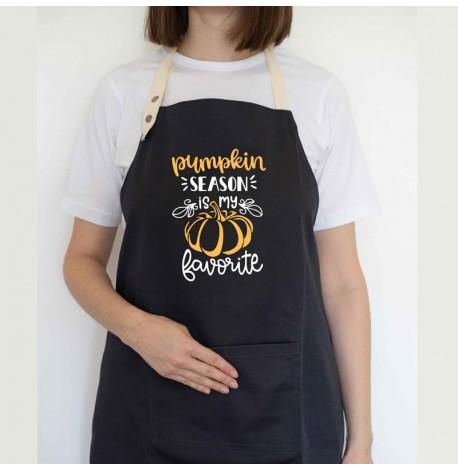 Фартук Pumpkin season (черный)