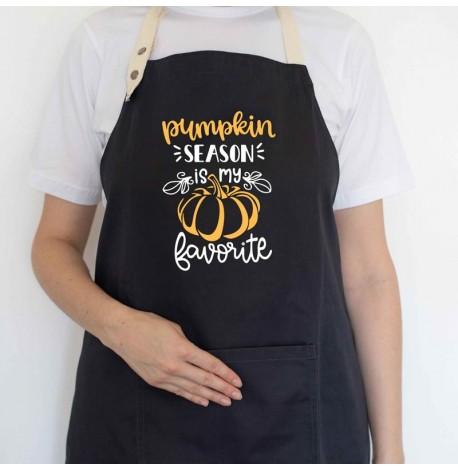 Фартук Pumpkin season (черный)