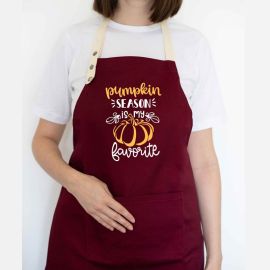 Фартук Pumpkin season (бордовый)