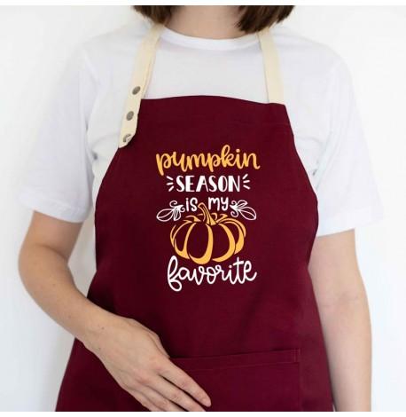 Фартук Pumpkin season (бордовый)