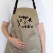 Фартук "Готую з любов'ю №5" (бежевый)