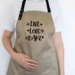 Фартук Live. Love. Bake (бежевый)