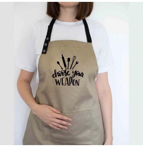 Фартук Choose your weapon (бежевый)