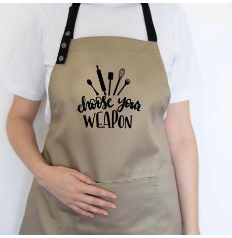 Фартук Choose your weapon (бежевый)