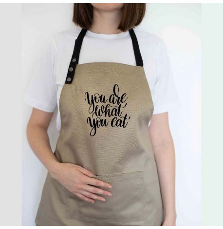 Фартук You are what you eat (бежевый)