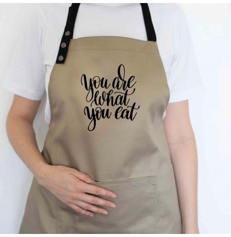 Фартук You are what you eat (бежевый)