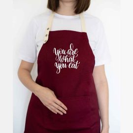 Фартук You are what you eat (бордовый)