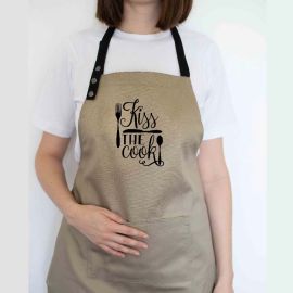 Фартук Kiss the cook (бежевый)