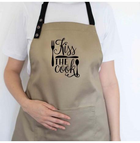 Фартук Kiss the cook (бежевый)