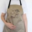 Женский фартук "Йдеш до бабусі" (бежевый)
