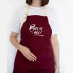 Фартук "Тепло там, де ти" (бордовый)