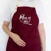 Фартук "Тепло там, де ти" (бордовый)