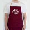 Мужской фартук Best husband ever (бордовый)