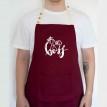 Мужской фартук Dad boss (бордовый)
