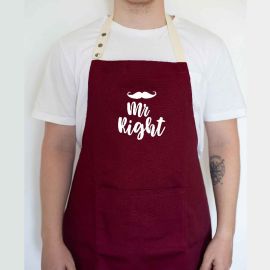 Мужской фартук Mr right (бордовый)