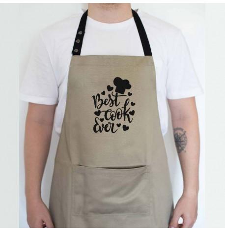 Фартук Best cook ever (бежевый)