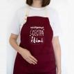 Женский фартук "Найкраща сестра у світі" (бордовый)