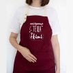 Женский фартук "Найкраща теща у світі" (бордовый)