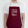 Мужской фартук "Найкращий хрещений у світі" (бордовый)