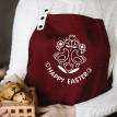 Женский фартук Happy Easter (бордовый)