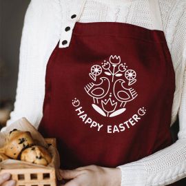 Жіночий фартух Happy Easter (бордовий)