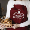 Женский фартук "У матусі найсмачніші пасочки" (бордовый)