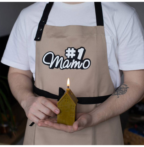Мужской фартук "Тато #1" (бежевый)