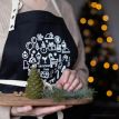 Фартук Christmas time (черный)