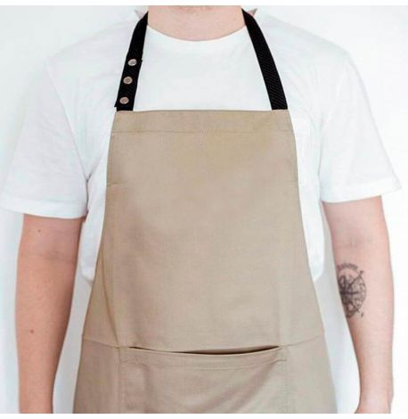 Фартух-передник з саржи (бежевий)