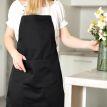 Фартух-передник з саржи (чорний)