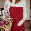 Фартук-передник из саржи (бордовый)