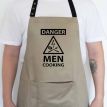 Мужской фартук Danger men cooking (бежевый)