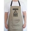 Мужской фартук Danger men cooking (бежевый)