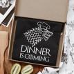Фартук Dinner is coming (черный)