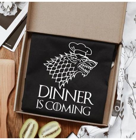 Фартук Dinner is coming (черный)