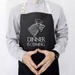 Фартук Dinner is coming (черный)