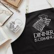 Фартук Dinner is coming (черный)