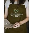 Фартух "Доброго вечора. Ми з України!" з серцем (хаки)