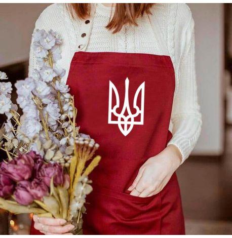 Фартух «Герб України» (бордовий)