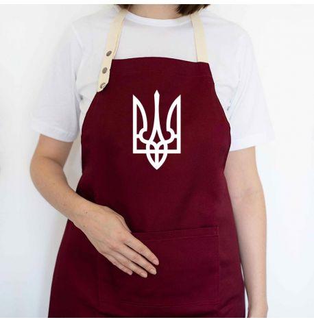 Фартух «Герб України» (бордовий)
