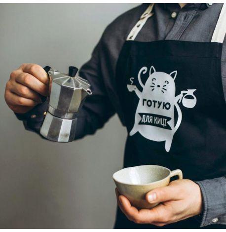 Фартук "Готую для киці" (черный)