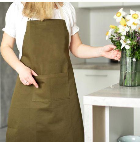 Фартук-передник из саржи (хаки)