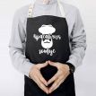 Мужской фартук "Красавчик готує №2" (черный)