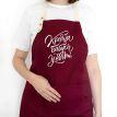 Женский фартук "Краща бабуся у світі" (бордовый)