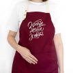 Женский фартук "Краща мама у світі" (бордовый)